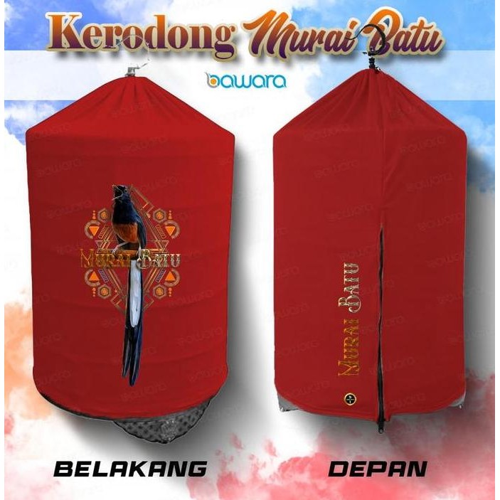 Kerodong Krodong Sangkar Burung Murai No1, No 2, No 3 Gambar Murai Batu Ekor Panjang Bahan Higet Pre