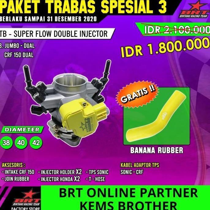 TB BRT THROTTLE BODY CRF150 DOUBLE INJEKTOR