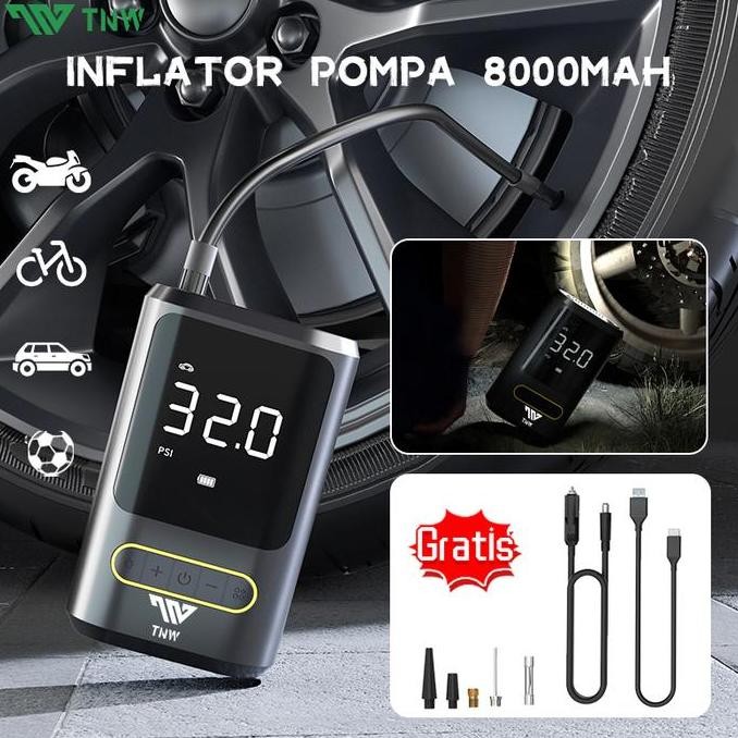 Tnw Car Air Pump Tire Inflator Portable Pompa Ban Mobil Pompa Angin