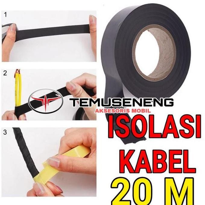 Hot Sale  Isolasi Kabel Listrik 20 Meter Isolatip Lakban Kabel Listrik Tebal