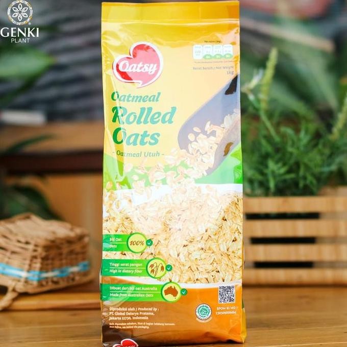

Oatsy Oatmeal Rolled Oats (Whole Grain) - 1 Kg Terlaris