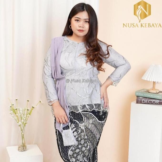 Ada Atasan Kebaya 3L 4L 5L 6L Ukuran Jumbo Ld 120 130 140 Cm Bahan Brukat Tile Modedl Terbaru Mix Se