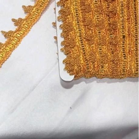 Renda Baju Adat Warna Gold /Renda Buat Kombinasi Hiasan Di Baju