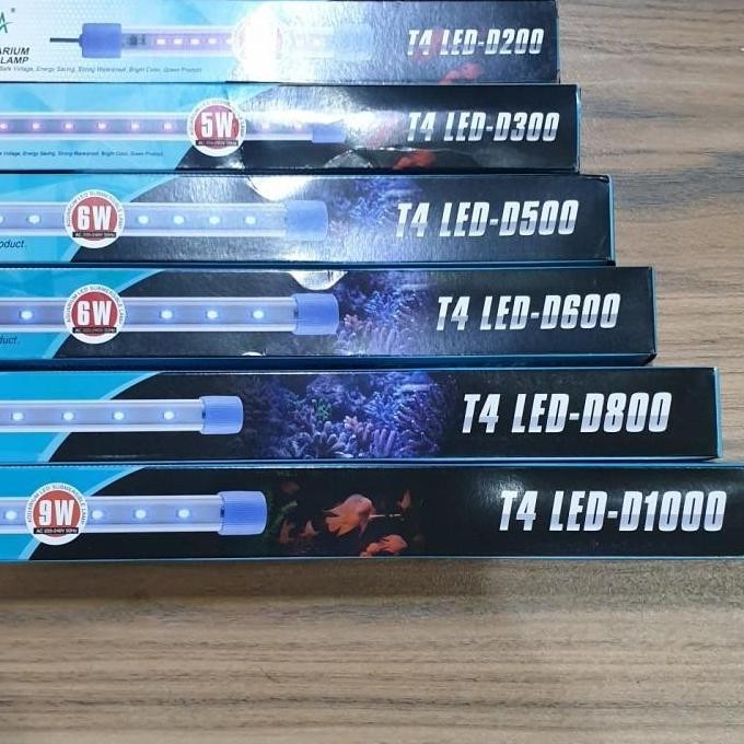 Lampu Aquarium Celup Hailong Amara T4 Led Hl Cosmo 100Cm Warna Putih