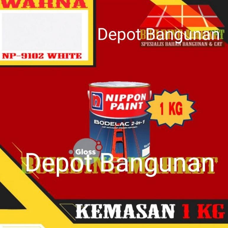 

Cat Besi Anti Karat Nippon Paint BODELAC 2 IN 1 9102 WHITE 1 KG SV9
