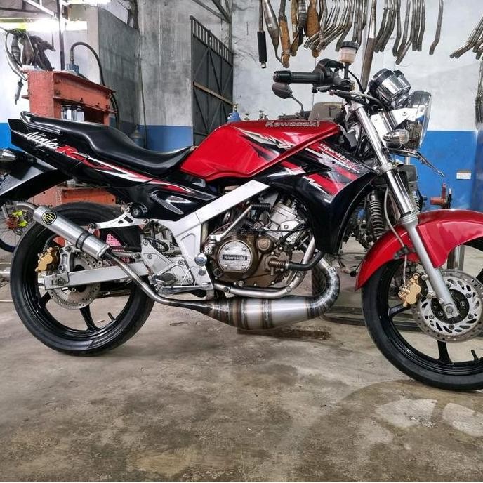 Knalpot Ninja R SS Type Cobra Plat Galvanis Harian Touring Pekajaman Muffler