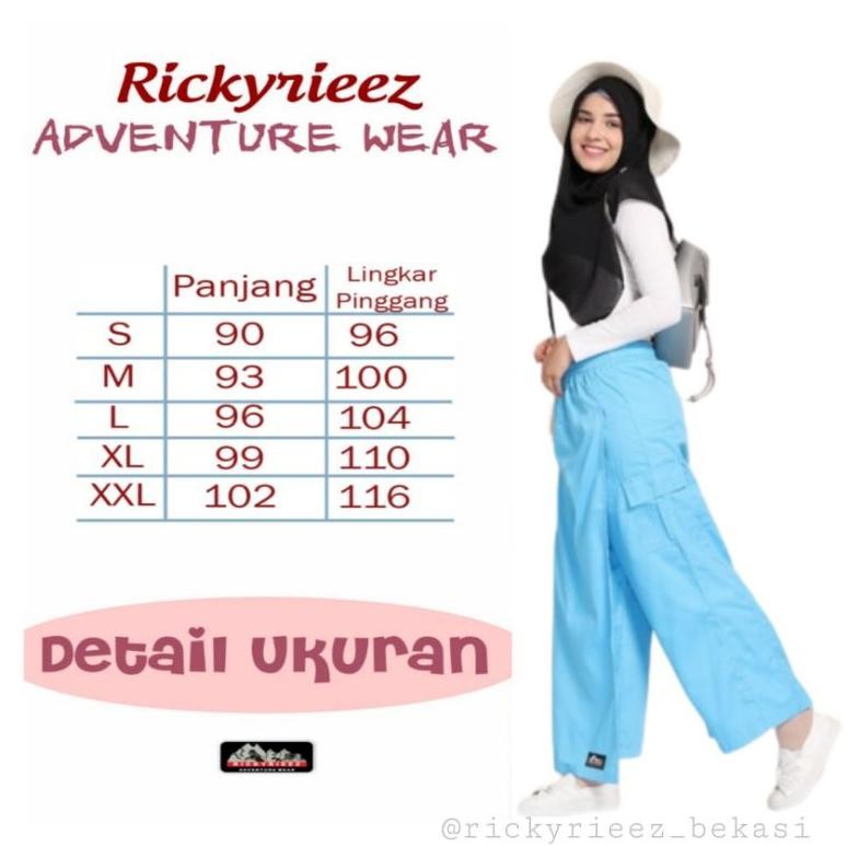 Rickyrieez Rok Celana Outdoor Drill Premium - Celana Rok Kulot Gunung Lapangan model saku Cargo untu