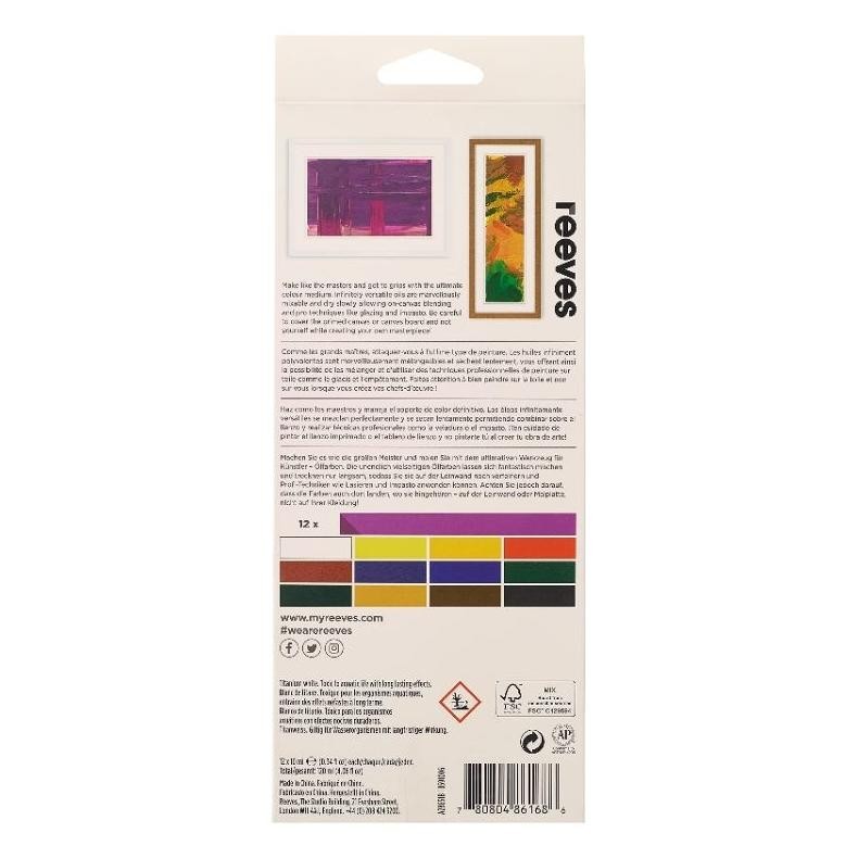 

Cat Minyak Reeves Oil Colour Tube Set 12 x 12 ml SV9