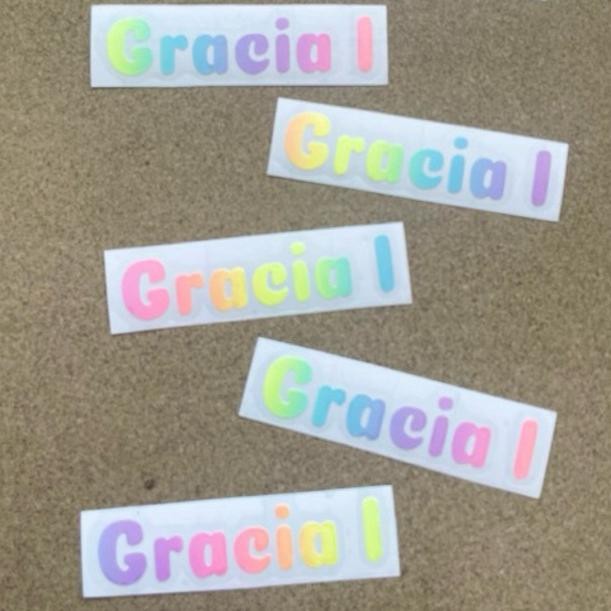 

STIKER LABEL NAMA CUTTING HOLOGRAM WATERPROOF SV9