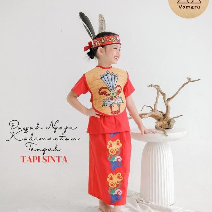 BAJU ADAT ANAK DAYAK NGAJU PEREMPUAN KALIMANTAN TENGAH