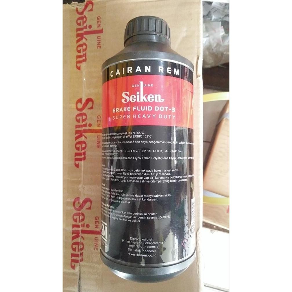 

Cairan Minyak Rem DOT 3 Warna Putih Bening Seiken 1 Liter Japan SV9