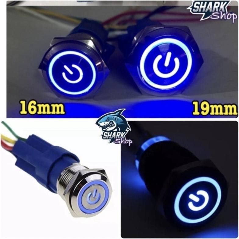 Produk Baru Saklar On Off Stainless Waterproof 16mm + Soket Kabel - Saklar Lampu Motor Mobil
