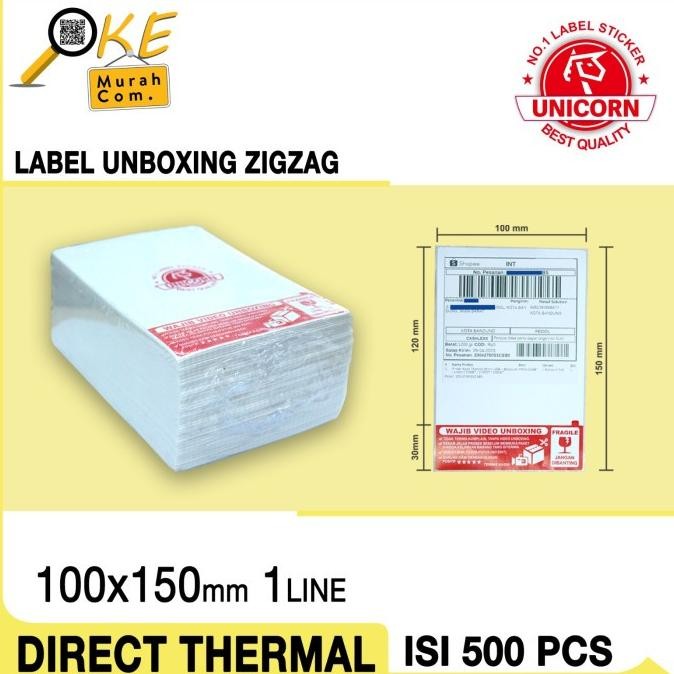 

Stiker Label Thermal Resi Pengiriman 100x150mm / 100x150 / A6 Video Unboxing SV9