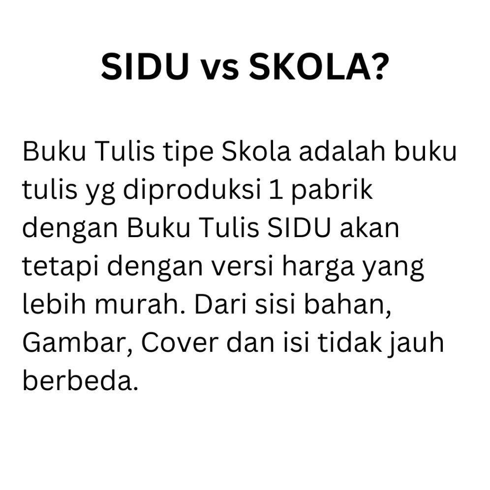 

Buku Tulis Sidu 38 Lembar Isi 10 Buku Kertas Tebal SV9