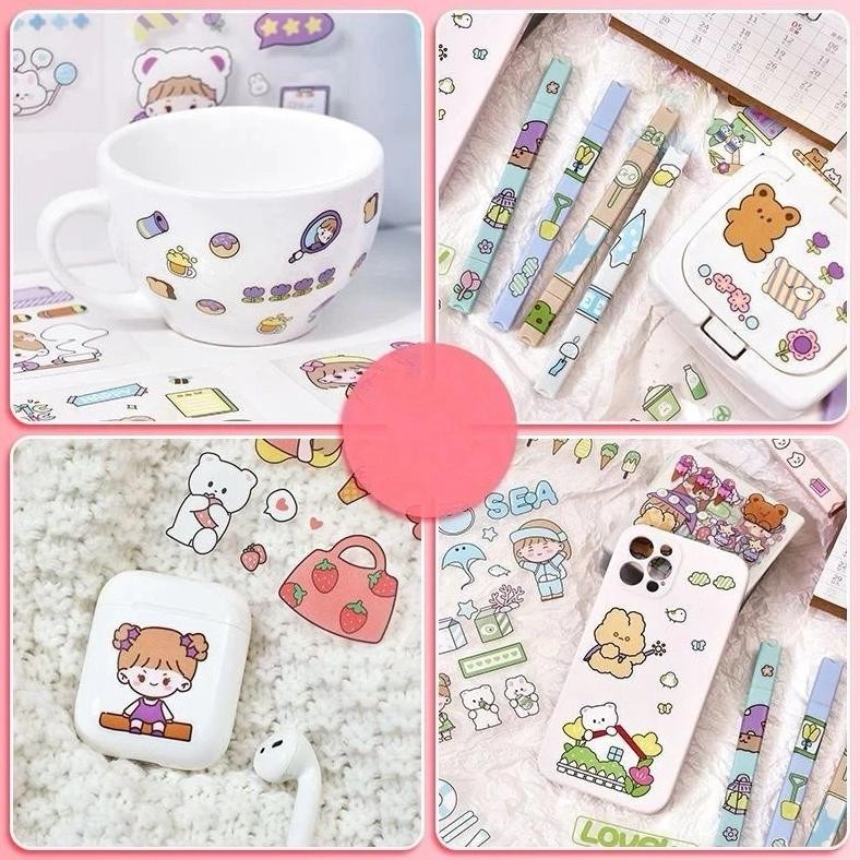

UDBLUE Sticker Lucu Imut Karakter 1 Lembar SV9