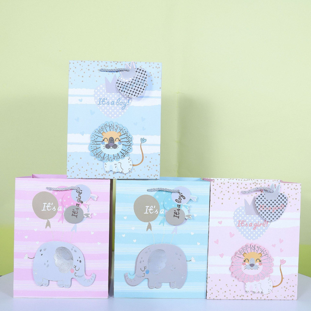 

PAOPAO Paper Bag 3D Ultah Lion Gajah Girl & Boy Tas Kado Premium