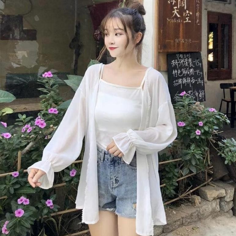 outer transparan wanita basic model terbaru korean style AST