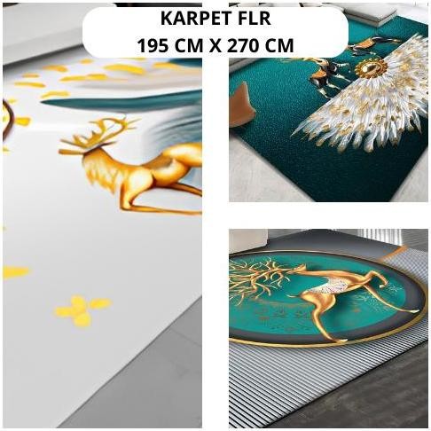 Karpet lantai ruangan motif elegan ruang tamu permadani UK 195 X 270