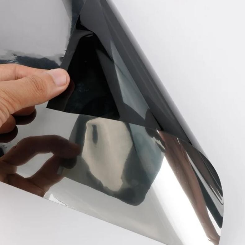 kaca film mobil riben silver /kaca film one way/sticker kaca