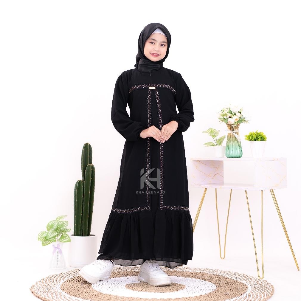 Gamis Anak Ibu Couple terbaru 2024 bahan Ceruti Panjang  hijab mewah AST