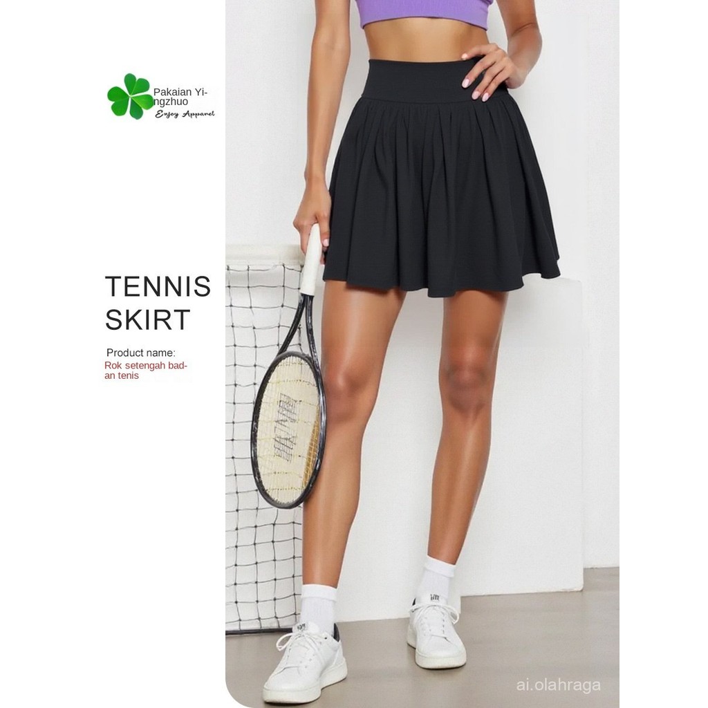 2025Rok Tenis Setengah Panjang Anti-Eksposur Gaya Baru Rok Lipit Santai Olahraga Lari