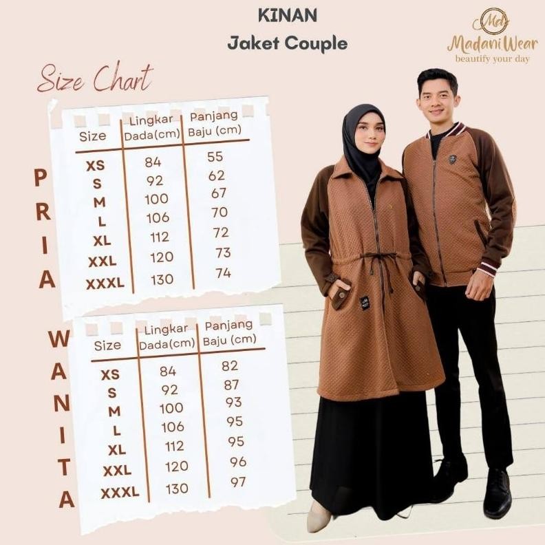 Kinan Jaket Madani Wear Jacket Couple AST