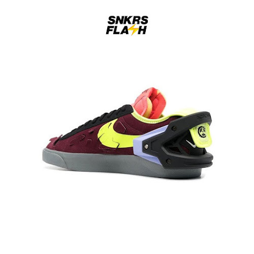 NIKE Blazer Low Acronym Night Maroon Sepatu Sneakers Wanita - DN2067600 - Size 37.5