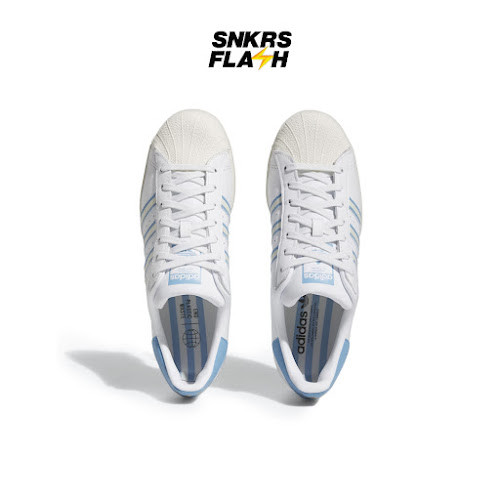 ADIDAS Superstar Cloud White Light Blue Sepatu Sneakers Pria - GX9876 - Size 44