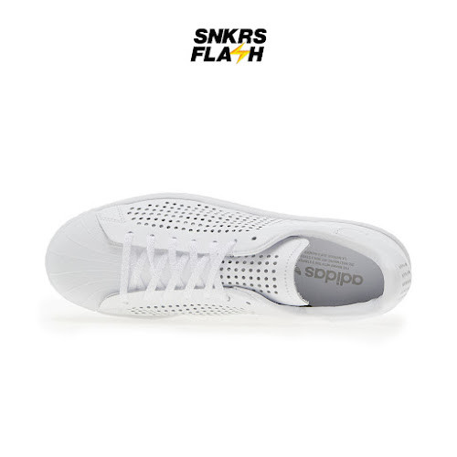 ADIDAS Superstar Oversized Perforations White Sepatu Sneakers Pria - FX5545 - Size 41.3