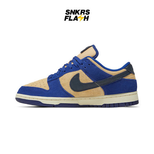 NIKE Dunk Low Blue Suede Sepatu Sneakers Wanita - DV7411400 - Size 40.5
