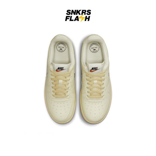 NIKE Force 1 Low 07 Lx Coconut Milk Lemon Wash Sepatu Sneakers Wanita - DO9456100 - Size 38