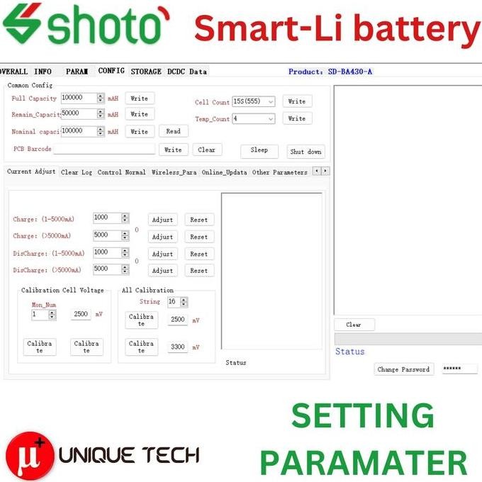Shoto Smart Li Bms Plus Diagnose Software Cable Kabel Flash Disk Tool Sda10-48100  Sda10-48150 Promo