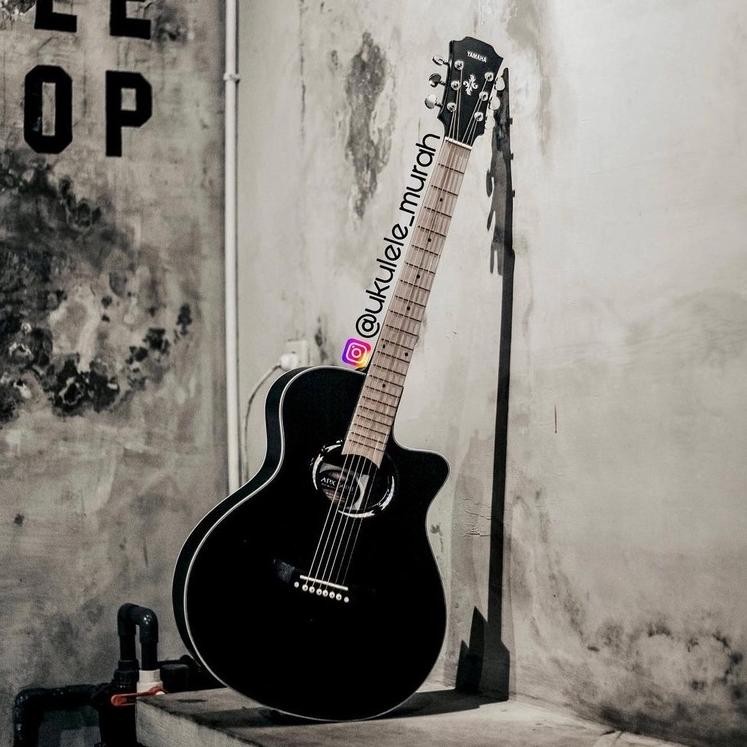 baru gitar akustik yamaha apx-500 ii hitam custom fullset original + eq