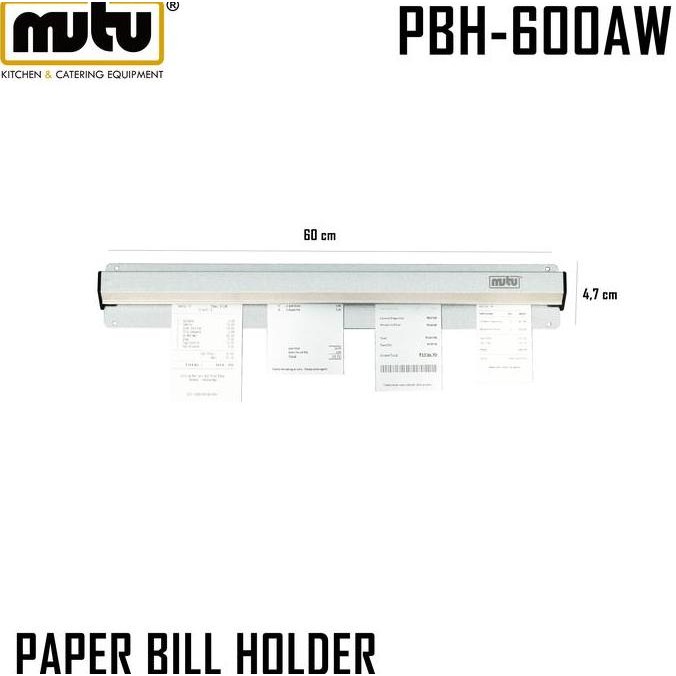 

Bill holder 60 cm / penjepit kertas menu aluminium PBH-600AW
