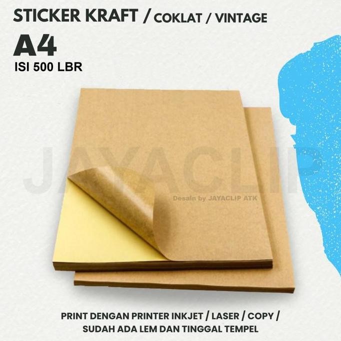 

STICKER KRAFT A4 COKLAT ISI 500 LEMBAR