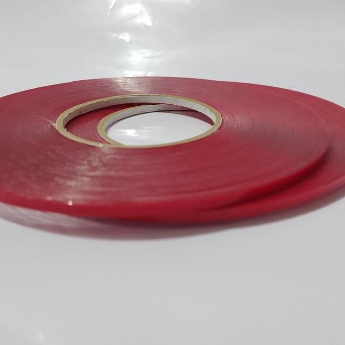 

Double tape 500 mikron bening elastis rubber 4mm