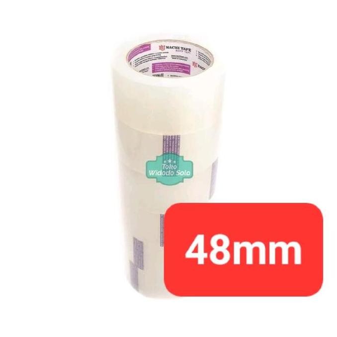

Isolasi Lakban Opp Nachi Tape Bening 48Mm X 100 Yard 2 Inch Clear White - 1 Slop Isi 6 Buah Co