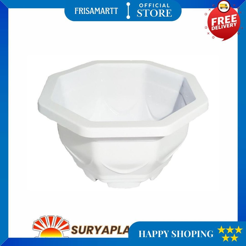 Pot 17Cm Putih/ Pot Agape 190 Putih Promo Puncak
