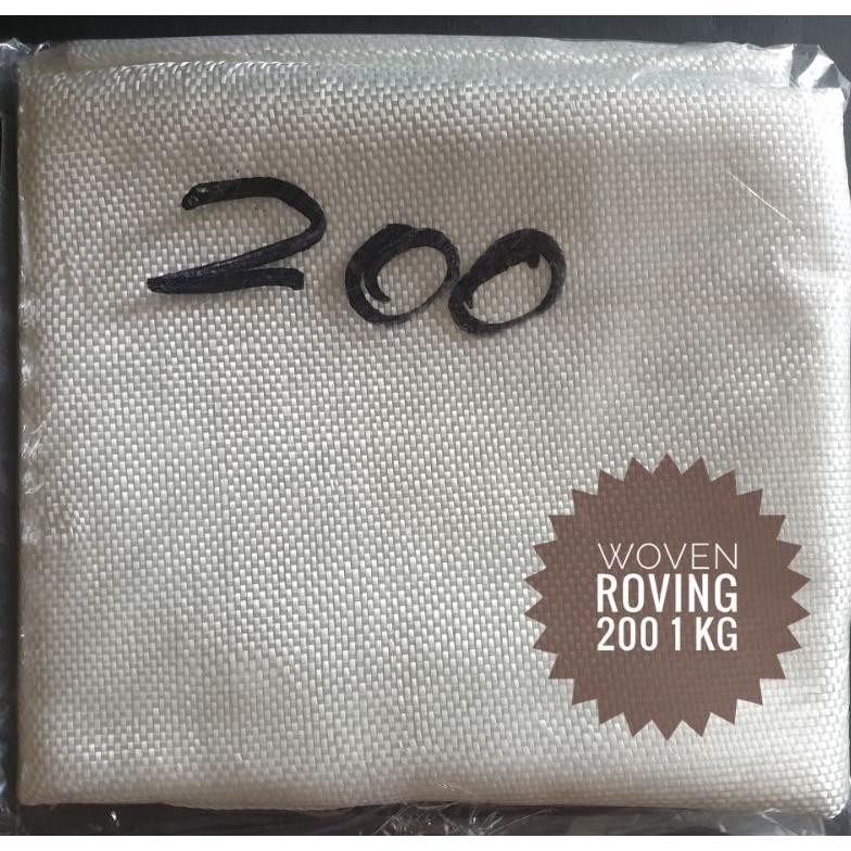 TERMURAH Woven Roving 200 / Serat Fiberglass Anyaman Kotak / Kain Serat Fiber Roving 1 KG Siap kirim