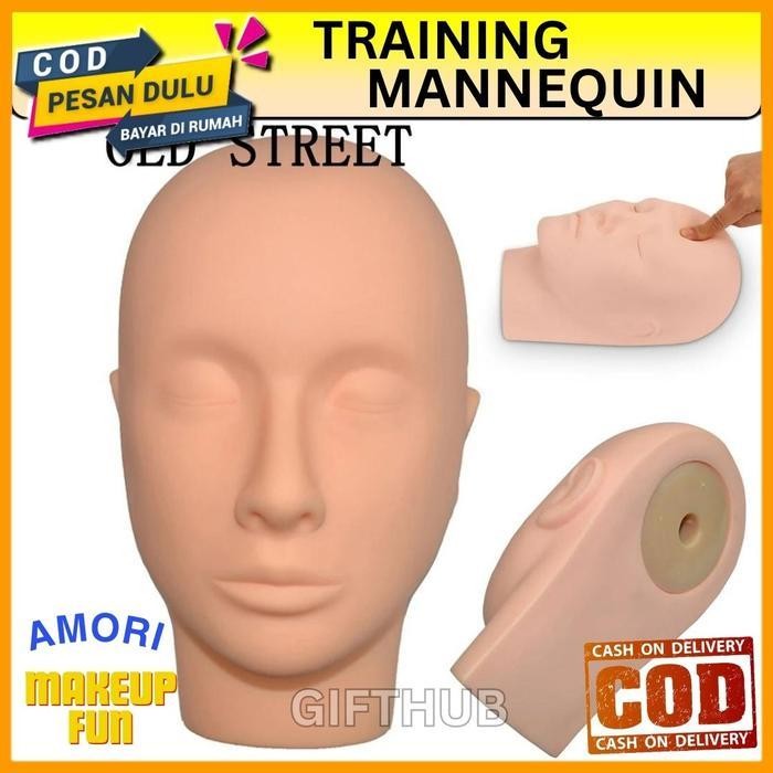 Patung Wajah Amara / Manekin / Make Up / Muka Untuk Belajar Rias Dan Model Bulu Mata Silikon Mannequ
