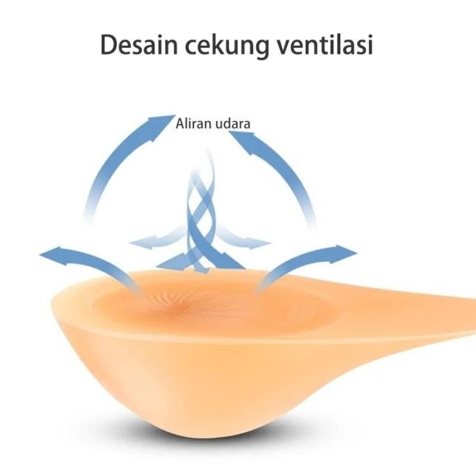 1 Buah Payudara Palsu Spiral Silicone Silikon Bra Mastektomi Silikon Bra Mastektomi Insert Pad Penyu