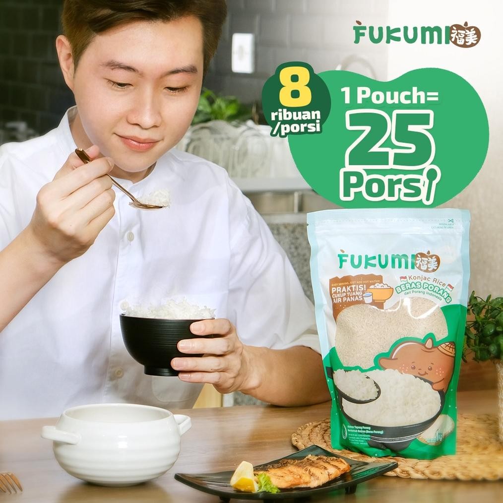 

FUKUMI Beras Porang 1 Pouch & 1 Box Sachet - Shirataki / Konjac Rice