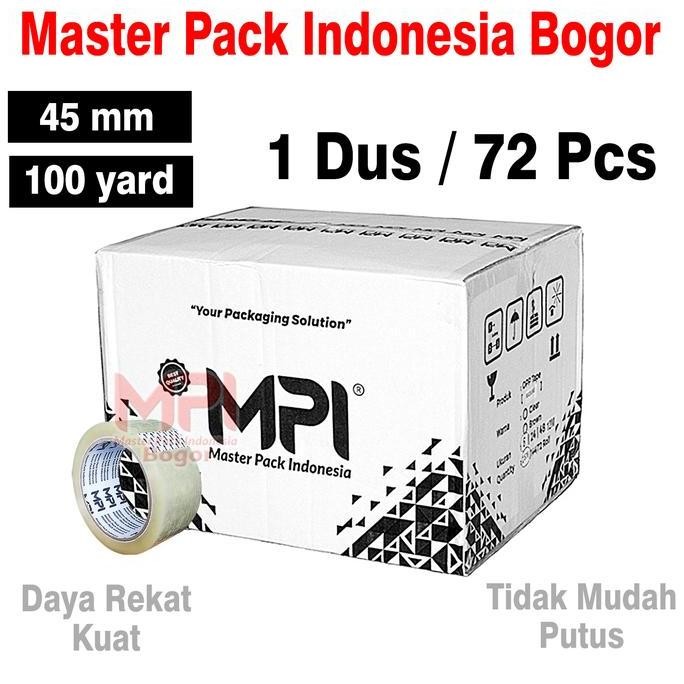 

1 Dus / 72 Pcs - Lakban Bening Tebal Berkualitas 45 Mm X 100 Yard - Lakban Pakcing Tebal Co