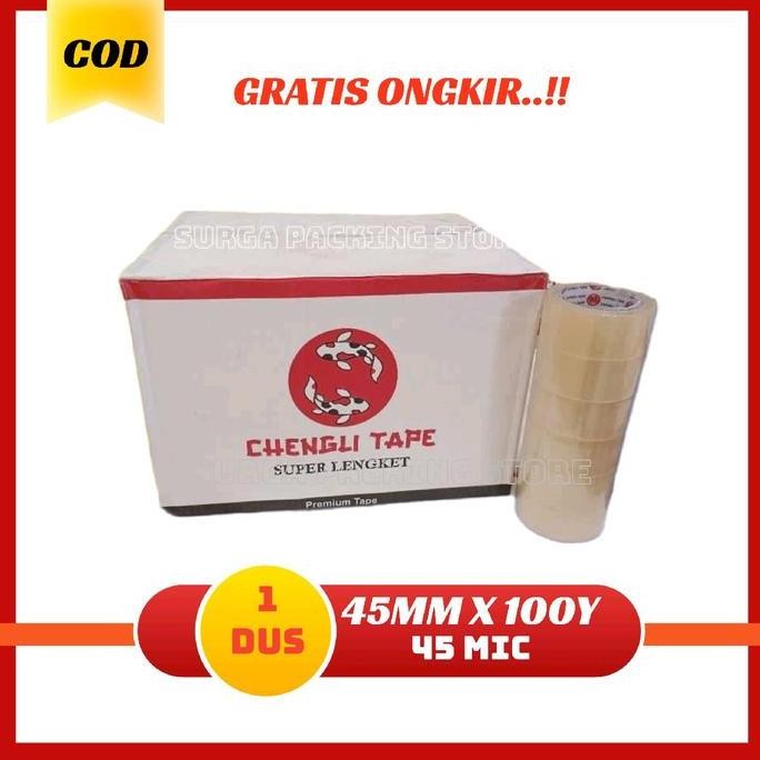 

Lakban Bening/Cokelat 45Mm X 100Yard X 45Mic Kualitas Setara D@Imaru 1 Dus Isi 72 Co