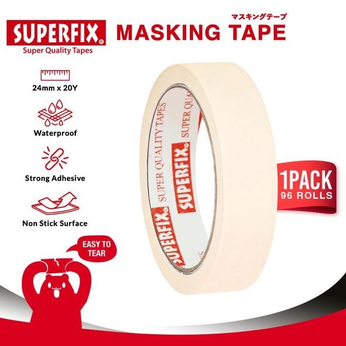 

Superfix Masking Tape 24Mm X 20Yard 1 Pack 96 Rolls Co