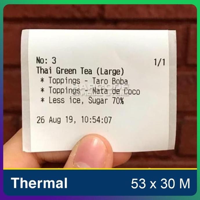 

Label Stiker Termal 53x30m / 53 x 30 / 53x30 m Continuous 1 Slop