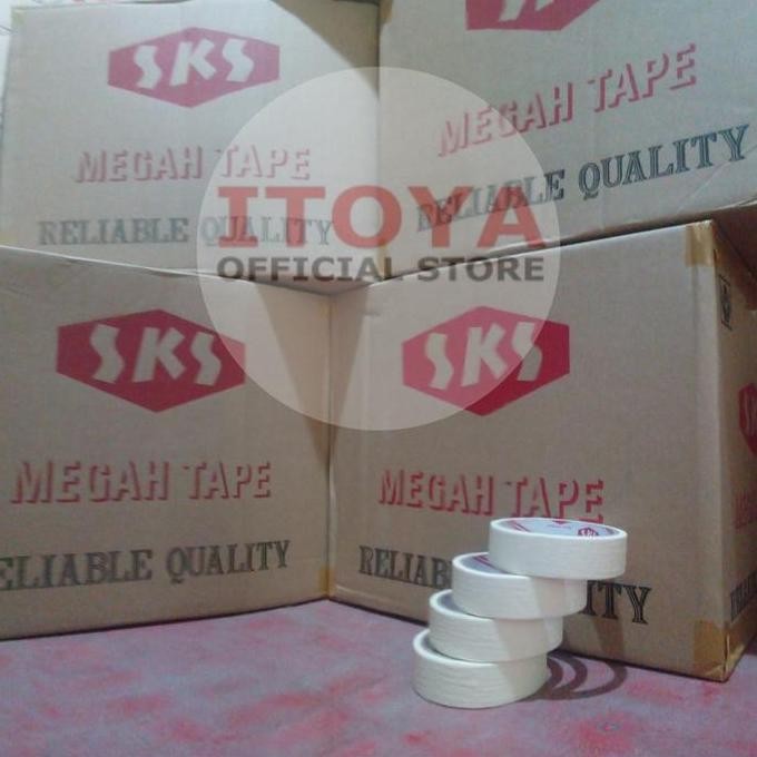 

( Cargo ) "Sks" Masking Tape 1" ( Lakban Kertas ) Rp 2.400 / Roll, / Per Dus Isi 144 Roll / Uk. 24 Mm X 12 M Co