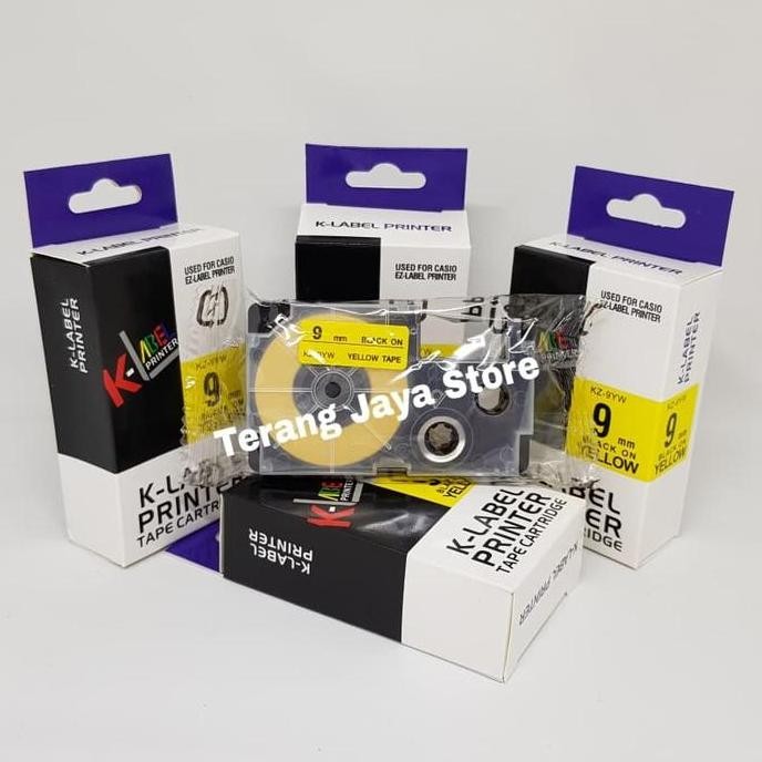 

K-Label Printer Tape Catridge for Casio 9mm KZ-9YW Label for Casio 9mm