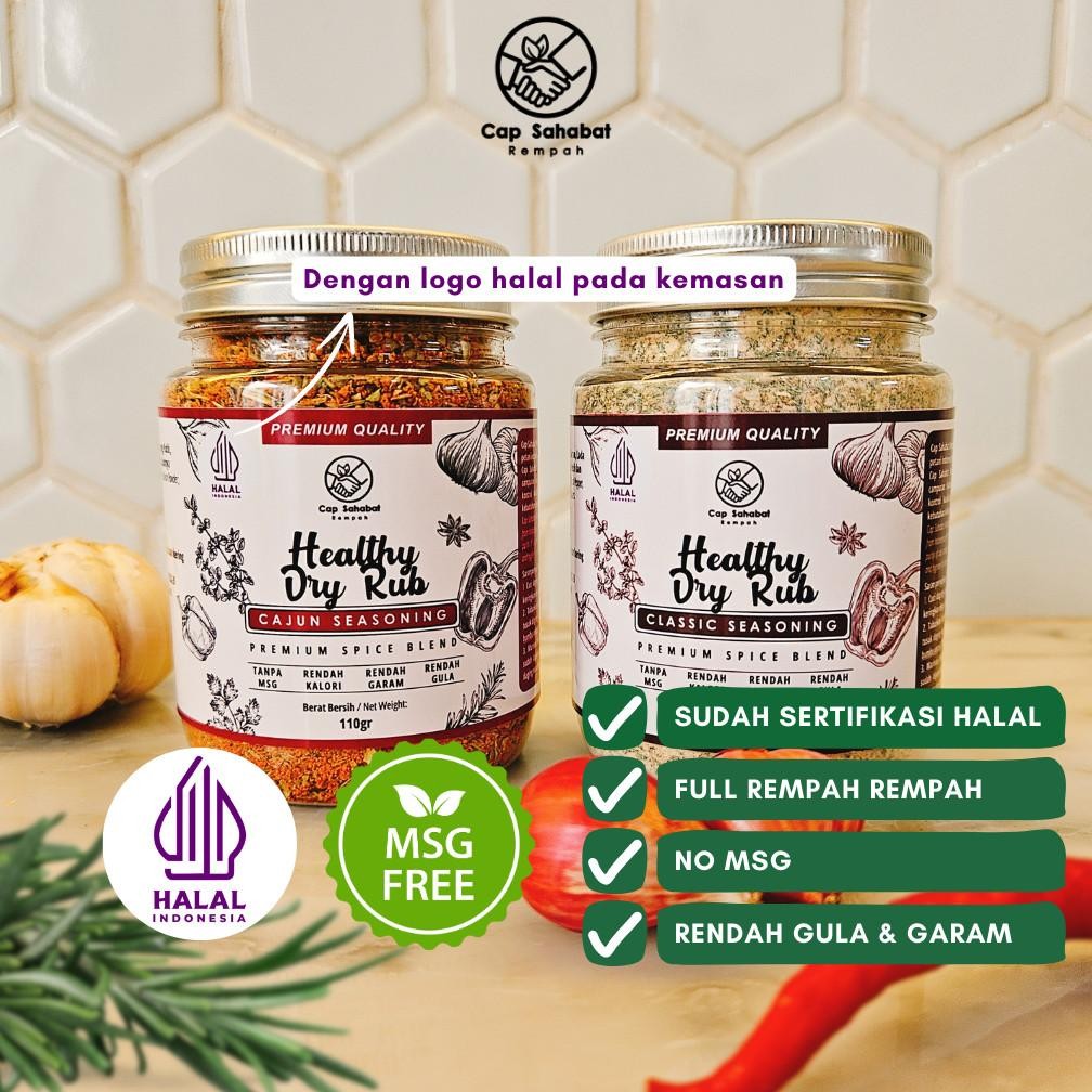 

Cap Sahabat Healthy Dry Rub Bumbu Marinasi Rendah Kal- Cajun Seasoning RB10