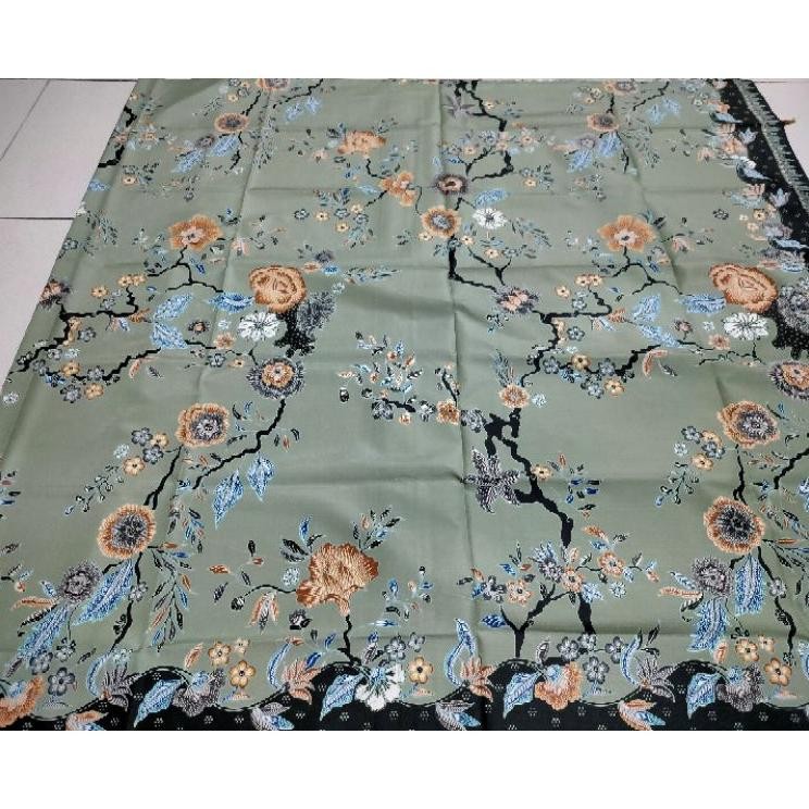Cod Gratis Ongkir Kain Panjang Batik Unggul Jaya Special Hijau Sage Bagus Kain Batik Panjang Hijau S